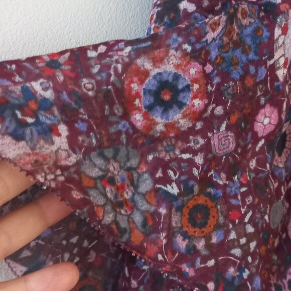 ISABEL MARANT ETOILE NWT Brigitte Plum tiered moto boho asymetrical skirt - Picture 10 of 15